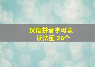 汉语拼音字母表读法图 26个